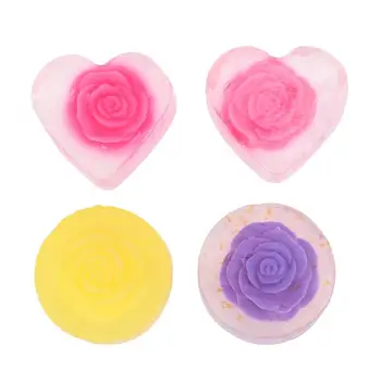 

4PCS Rose Essential Oil Handmade Soap Skin Care Moisturizing Cleansing Bath Soap