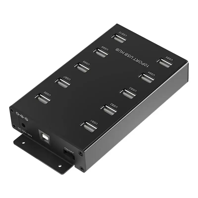 

USB2.0 Divider Hub 10 Port Powered USB Hub Aluminum USB Hub With 12V 5A Power Adapter With Mobile Hard Disk Digital Camera