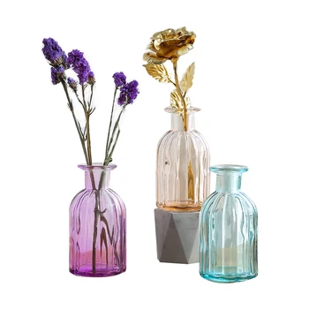 

Home Decor Glass Vase European Style Fashion Handmade Glass Hydroponic Flower Vases Desktop Decor Flower Pot