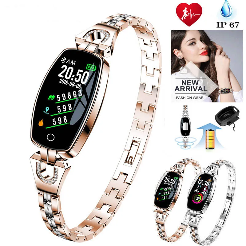 

New Fitness Tracker Waterproof Smart Watch Pedometer H8 Color Screen Blood Pressure/Heart Rate Monitor Smart Bracelet Watch