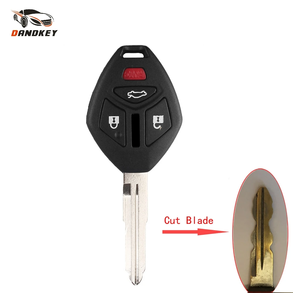 

Dandkey For Mitsubishi Endeavor Outlander Eclipse Galant Lancer Raider Remote Key Shell Case 3+1 4 Buttons Fob With Cut Blade