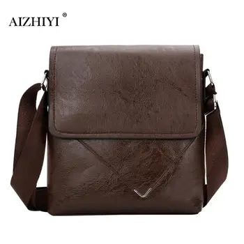 

AIZHIYI Quality Original Leather Male Casual Shoulder Messenger bag Cowhide Men's Handbag for gift Men's Small Briefcase Mochila