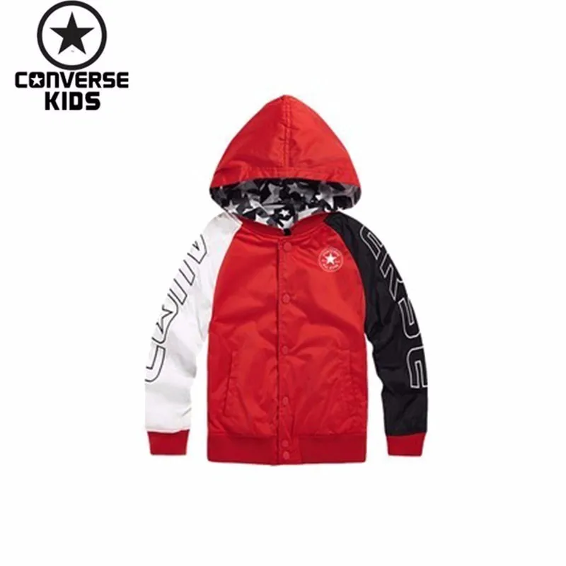 

CONVERSE Children's Garment Boy Children Two-sided Clothes Stars Printing Tatting Baseball Jacket #81121WJ134029