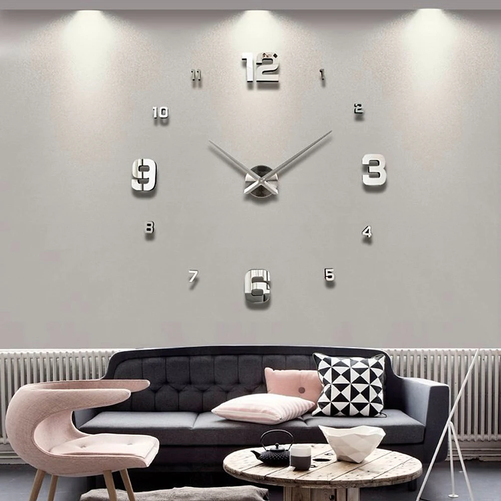 Настенные часы кварцевые акриловые Horloge без шума механизм модный Настенный декор