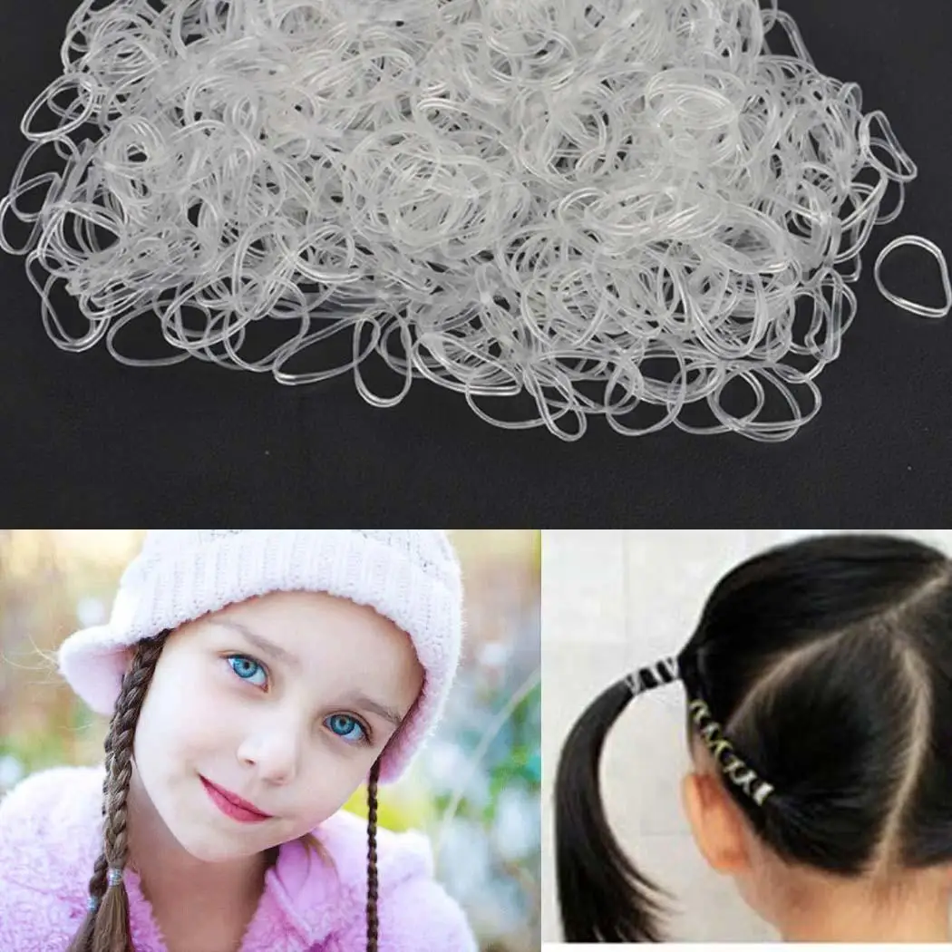 1000Pcs Children's Fashion Disposable High-Elastic Hair Tie Bag Of Band White 18g 1000Pcs Children's Fashion Disposable High-Elastic Hair Tie Bag Of Band White 18g