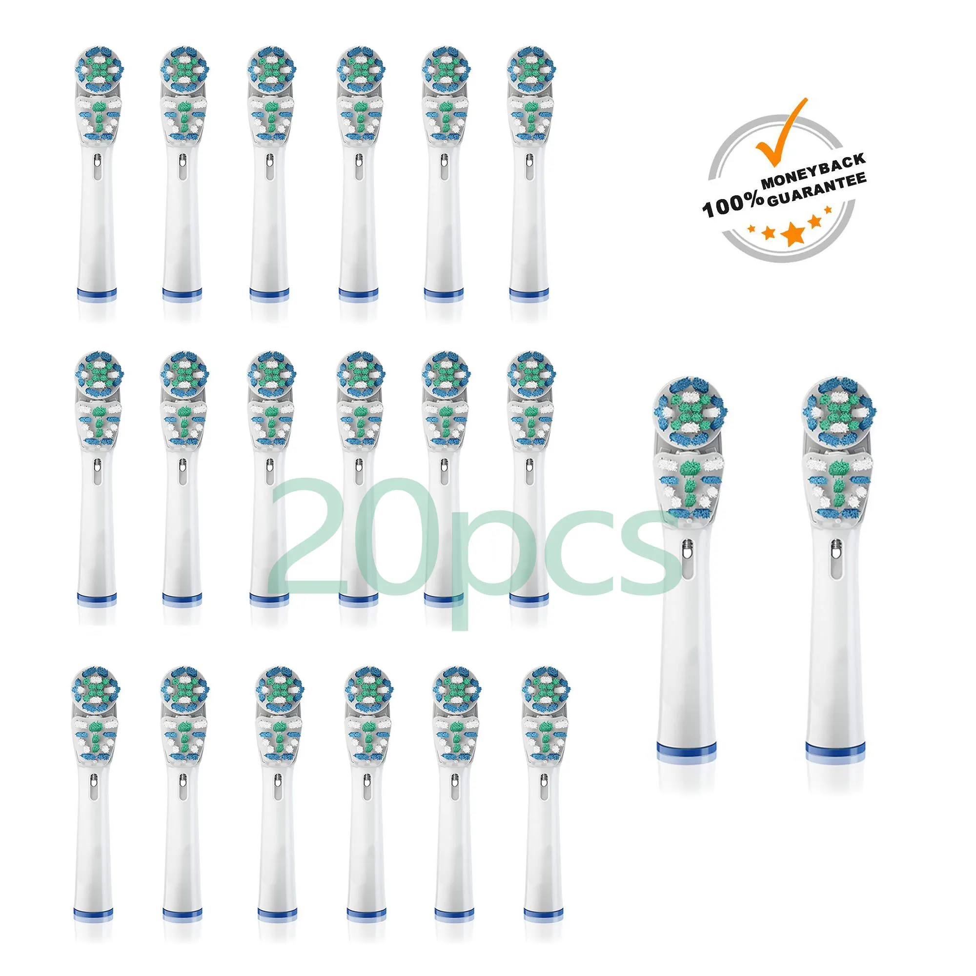 

20pcs EB-417 SB417 Electric toothbrush heads Dual Clean Replacement Brush Heads For Braun Oral B Vitality Triumph Brush Heads