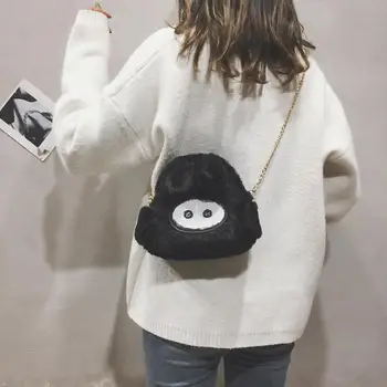 

Kawaii Pig Soft Plush Shoulder Handbag Fashion Female Messenger Bag Purse Crossbody Bags for Women Bolsa Feminina