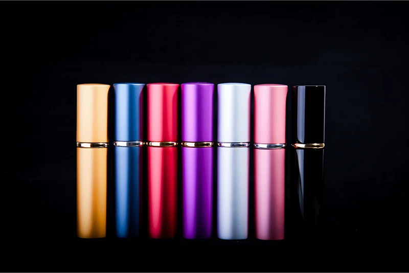 

5ml Portable Mini Travel Refillable Perfume Atomizer Bottle Aluminum & Glass Empty Sprayer Pump Case