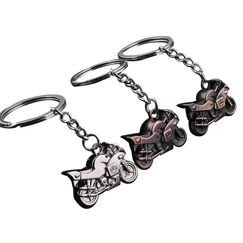 

Innovative Fashion Motorcycle Keychain Romantic Couple Ring Keyring Stainless Steel Stylish Simplicity Accessories For Gift