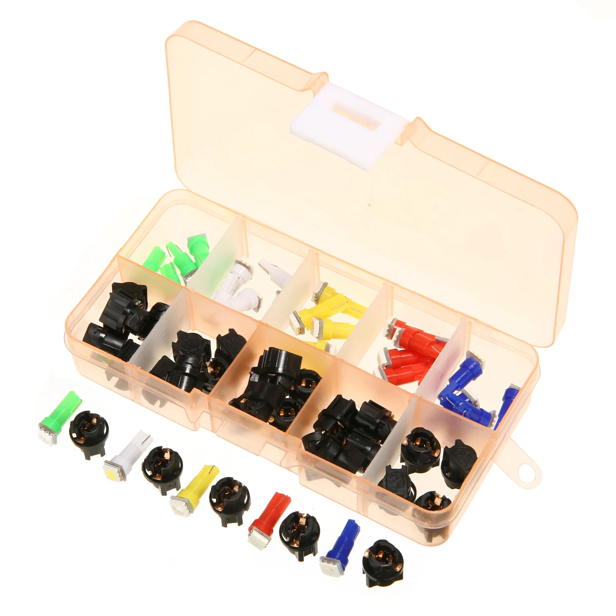 

30 Pcs/Set Car Auto T5 LED Twist Socket Instrument Panel Cluster Plug Dash Light Mix Bulb Green/Red/White/Blue/Yellow