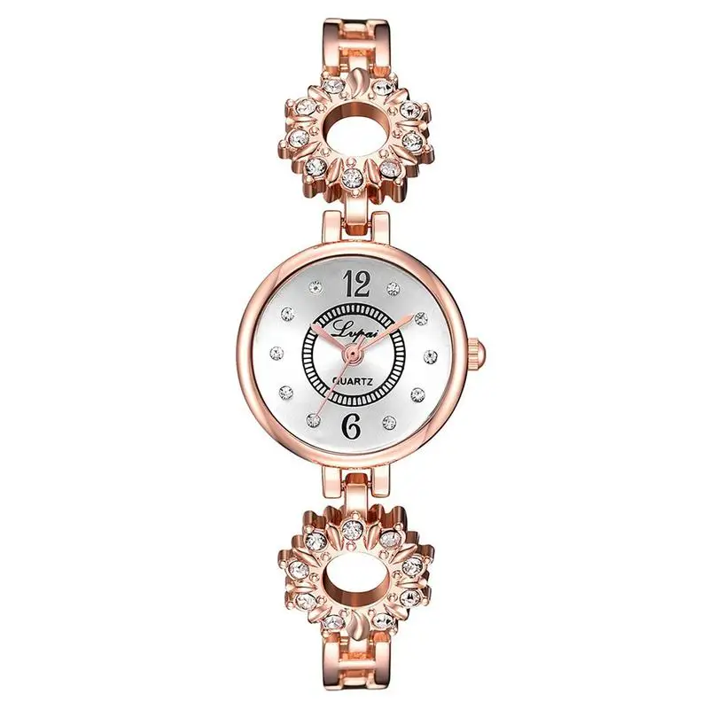 

Women Luxury New Delicate Solar System Strap Alloy Quartz Watch Simple Casual Small Round Diamond Dial Wristwatch Bracelet Watch