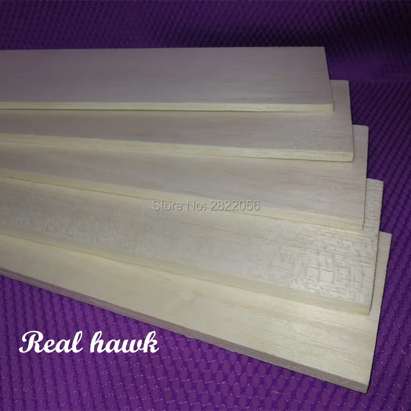 10pcs 600x100x0.75/1/1.5/2/2.5/3/4/5mm AAA+ Model Balsa wood sheets for DIY RC model wooden plane boat material