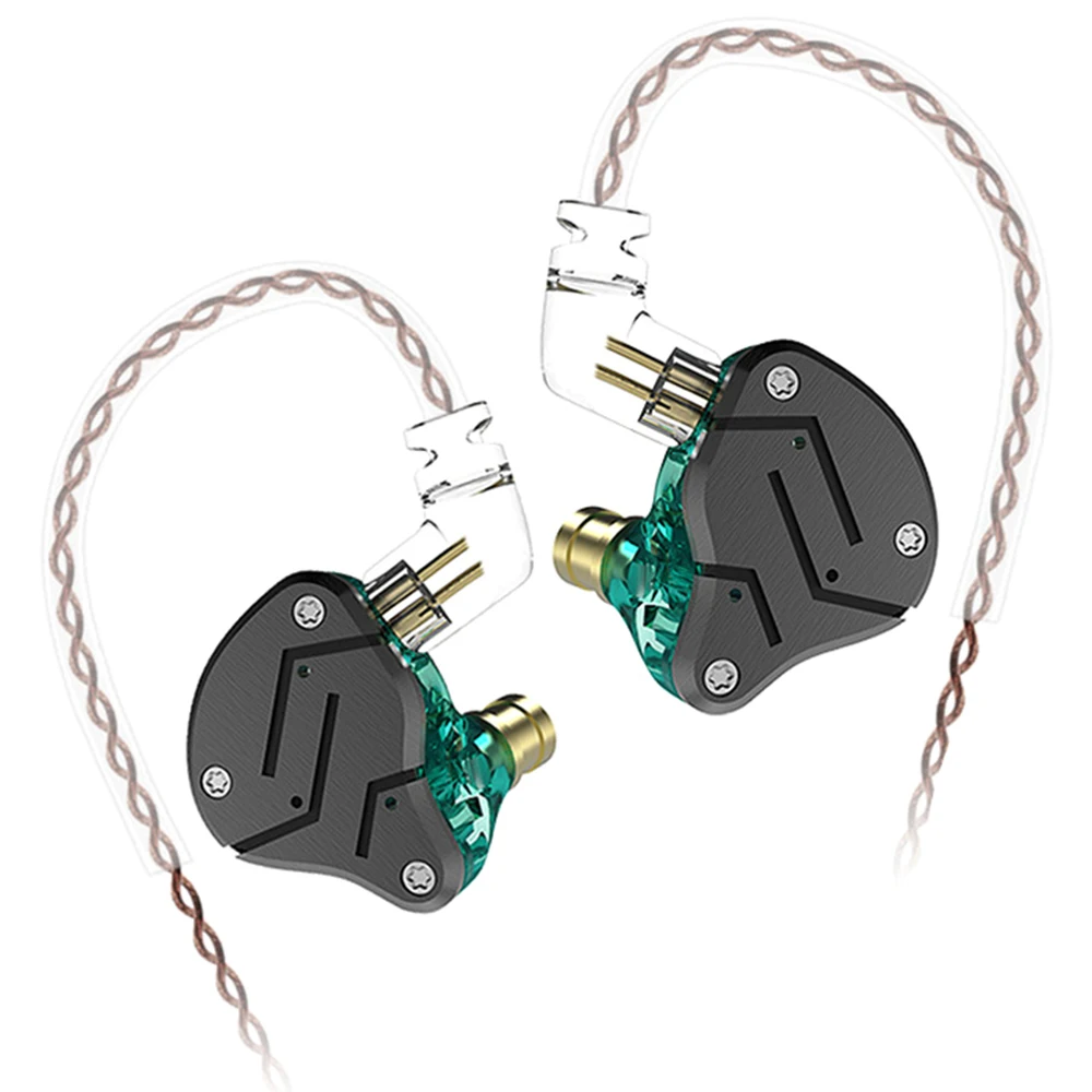 KZ ZSN Проводные шумоподавления в ухо гибридные наушники 1BA + 1DD HIFI бас гарнитура