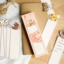 1 комплект(30 шт.) канцелярские принадлежности w38 pet cat офисные студенческие принадлежности держатель книги открытка для сообщений креативная Милая бумажная Закладка