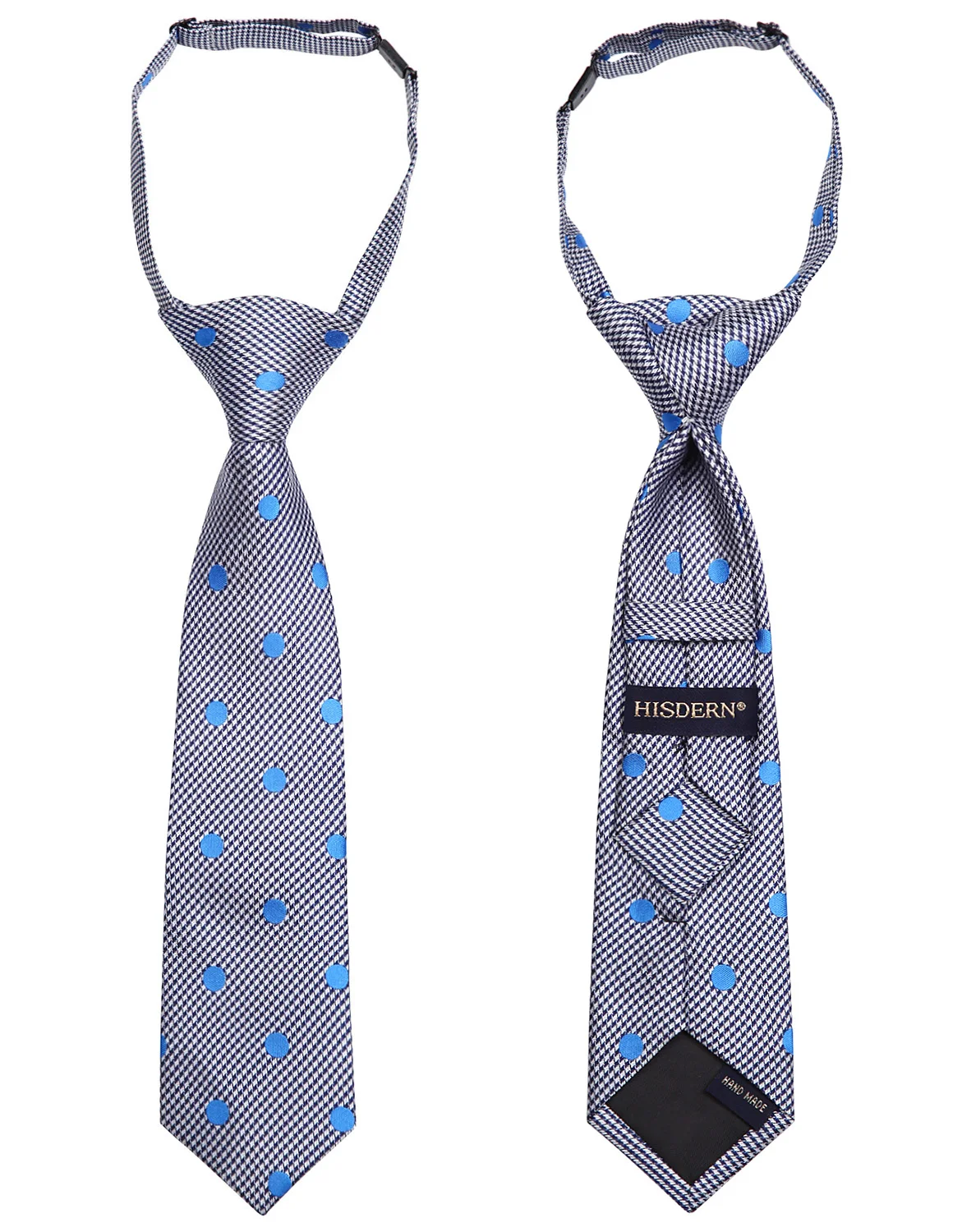 Lot 3 Set 27cm Child Pre-tied Necktie for Boys Woven Handkerchief Kids Tie School Parent-child Tie Pocket Square