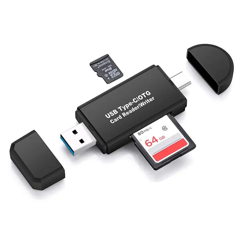

2 IN 1 USB OTG Card Reader Type C SD Micro SD TF Smart Memory Card Type-C Adapter Converter for Laptop Cardreader SD Card Reader