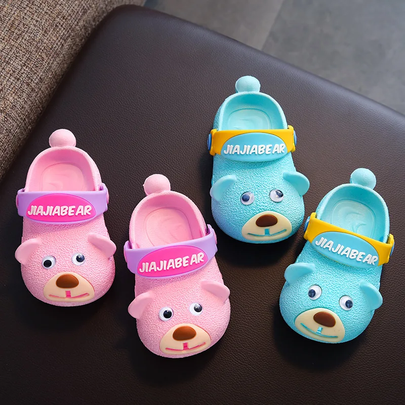 2019 الصيف جديد أزياء الأطفال النعال حذاء باوتو عدم الانزلاق لينة أسفل الطفل بارد النعال 1-3 سنة فتاة الشاطئ الأحذية