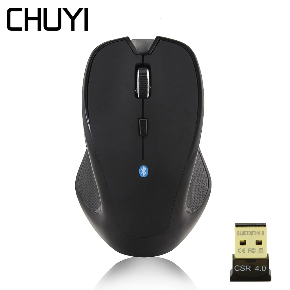 

CHUYI Bluetooth Wireless Mouse 1600DPI Optical Ergonomic Gaming Mice 6 Buttons Computer BT Mause With Bluetooth CSR 4.0 Adapter