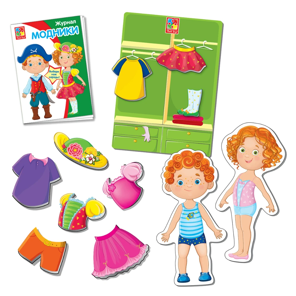 Магнитная игра одевашка Vladi Toys &quotМодники&quot|Карточные игры| |