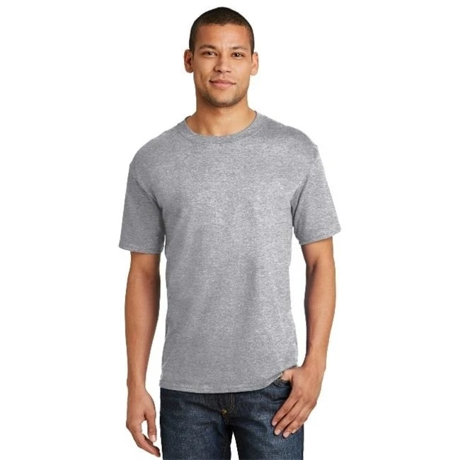 Hanes 5180 Mens Beefy T 100 Percent Cotton T Shirt Light Steel 3XL-in ...