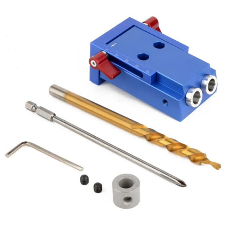 

Woodworking Oblique Inclined Hole Opener Locator Step Drill Bit Kit Oblique Hole Device + Stepped Drill Bit + Screwdriver+Wrench