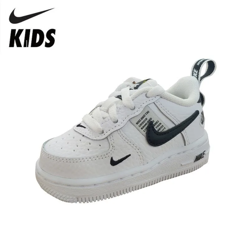 Nike Kids Air Force 07 утилита Af1 Детские кроссовки легкие дышащие кожаные кроссовки # AR1708-100