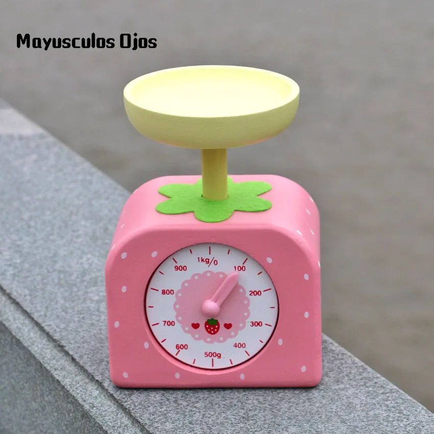 

Strawberry Wooden Simulation Supermarket Electronic Scales Children Play House Wooden Toys