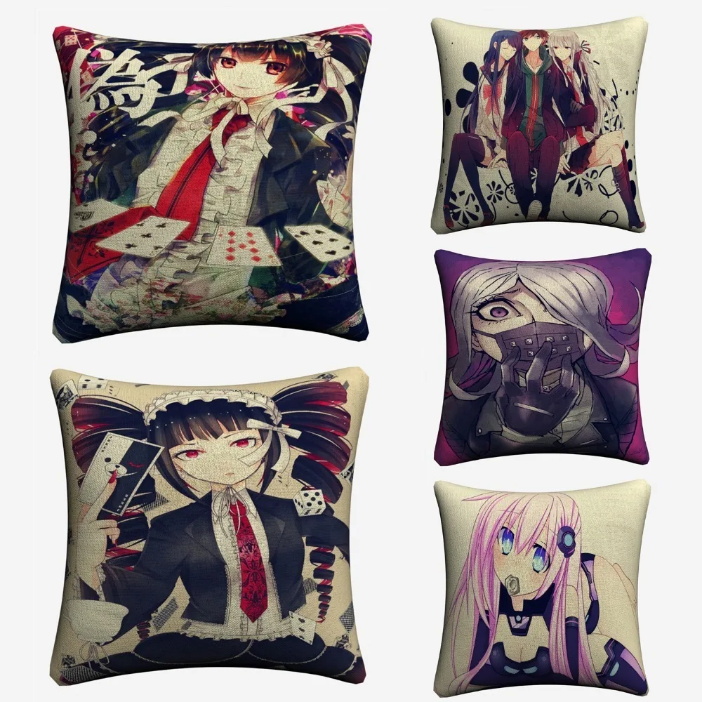 Новинка сексуальный чехол для подушки в стиле аниме Danganronpa девушек 45x45 см дивана