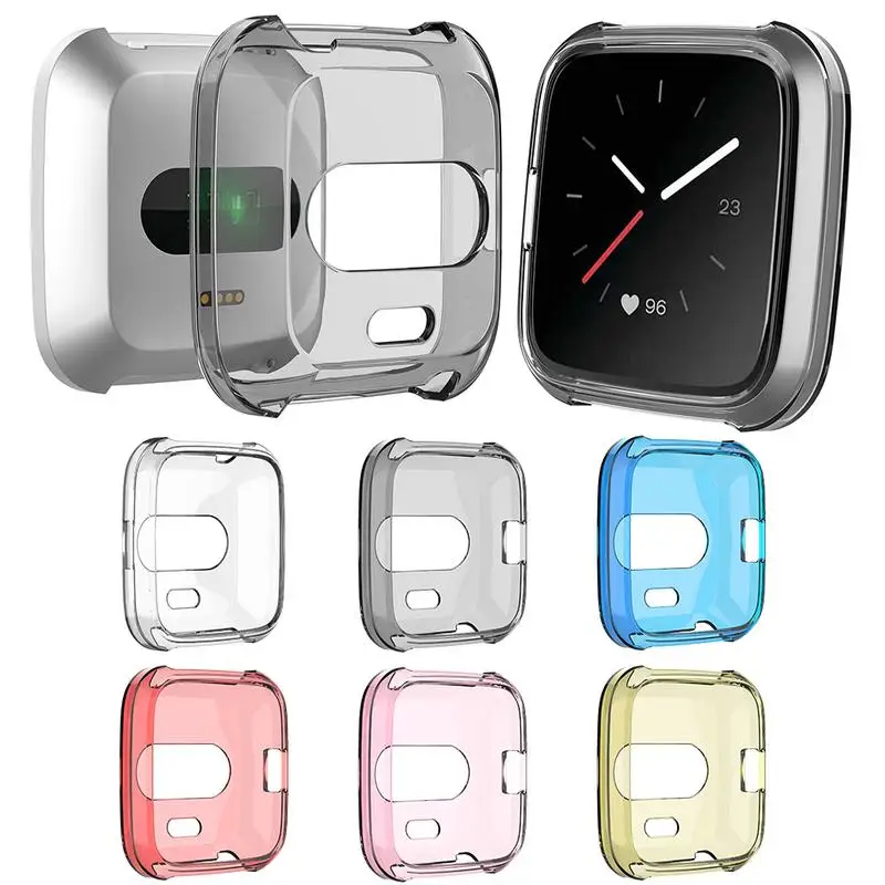 

New Ultra-thin Soft Plating TPU Case Cover For Fitbit Versa Full Protection Silicone Cases Wearable Devices Smartwatch Protector