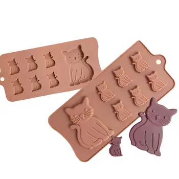 

DIY Cat Kitten 7 Cavity Silicone Mold for Fondant, Gum Paste, Chocolate, Crafts cake decorating tools