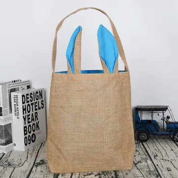 

20pcs/lot Monogrammed Easter Burlap Bag Happy Easter Gift Tote Bag Personalized Easter Bag