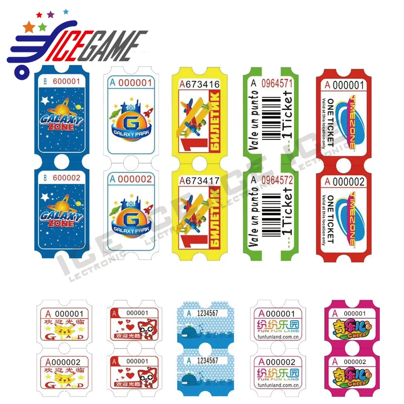 high quality paper ticket redemption printing arcade game machine tickets redemption tickets for game machine replacement parts accessories aliexpress