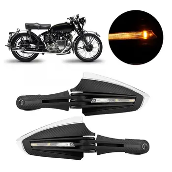 

1 Pair of Motorcycle Protective Hand Guard LED Yellow Light with Turn Signal Light Function motorcycle parts amortisseur moto