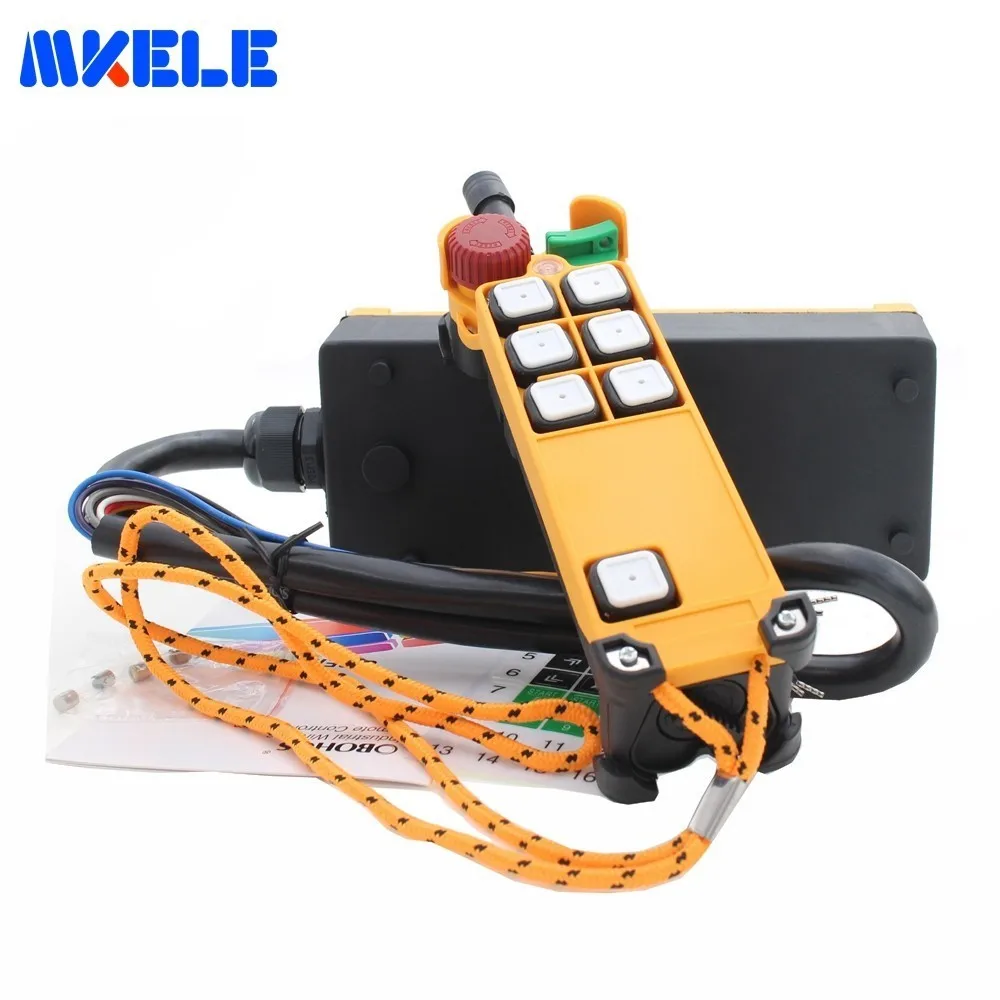 

New Arrivals AC110V 220V DC12V 24V Crane Industrial Remote Control MKHS-4S Wireless Transmitter Push Button Switch China