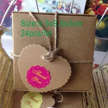 24 шт./лот, натуральная крафт-коробка, упаковочная коробка из крафт-бумаги, маленькая мыльница/подарочная упаковка/кольцо/серьги/ожерелье упаковочные коробки