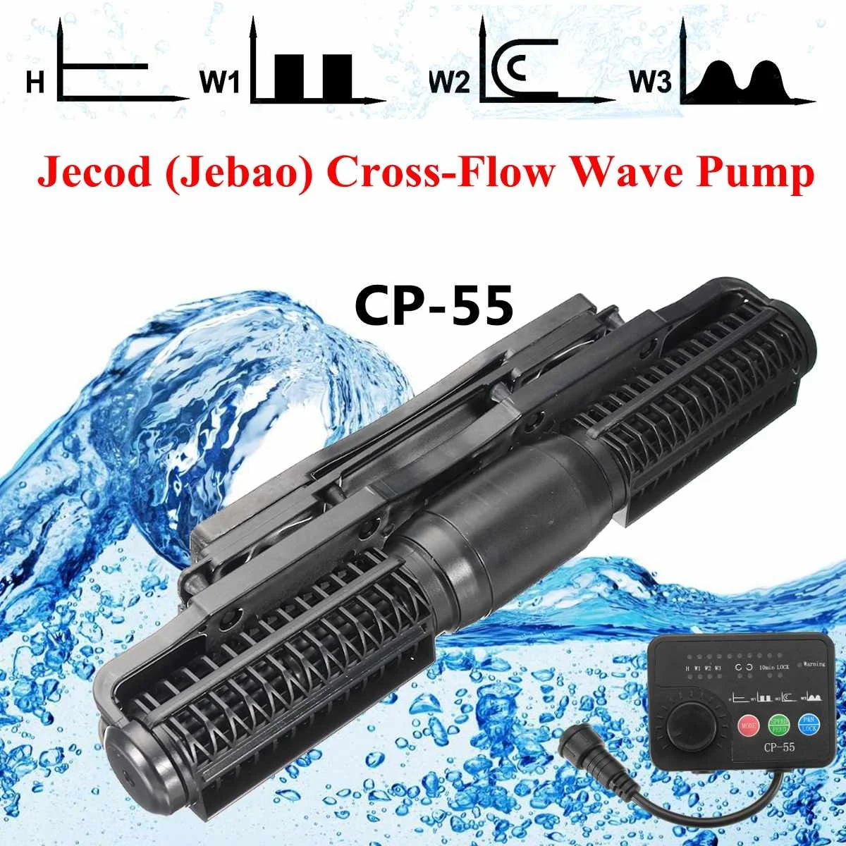 

Jebao Jecod Cp-55 50W Cross Flow Wave Maker Pump For Aquarium Reef + Controller