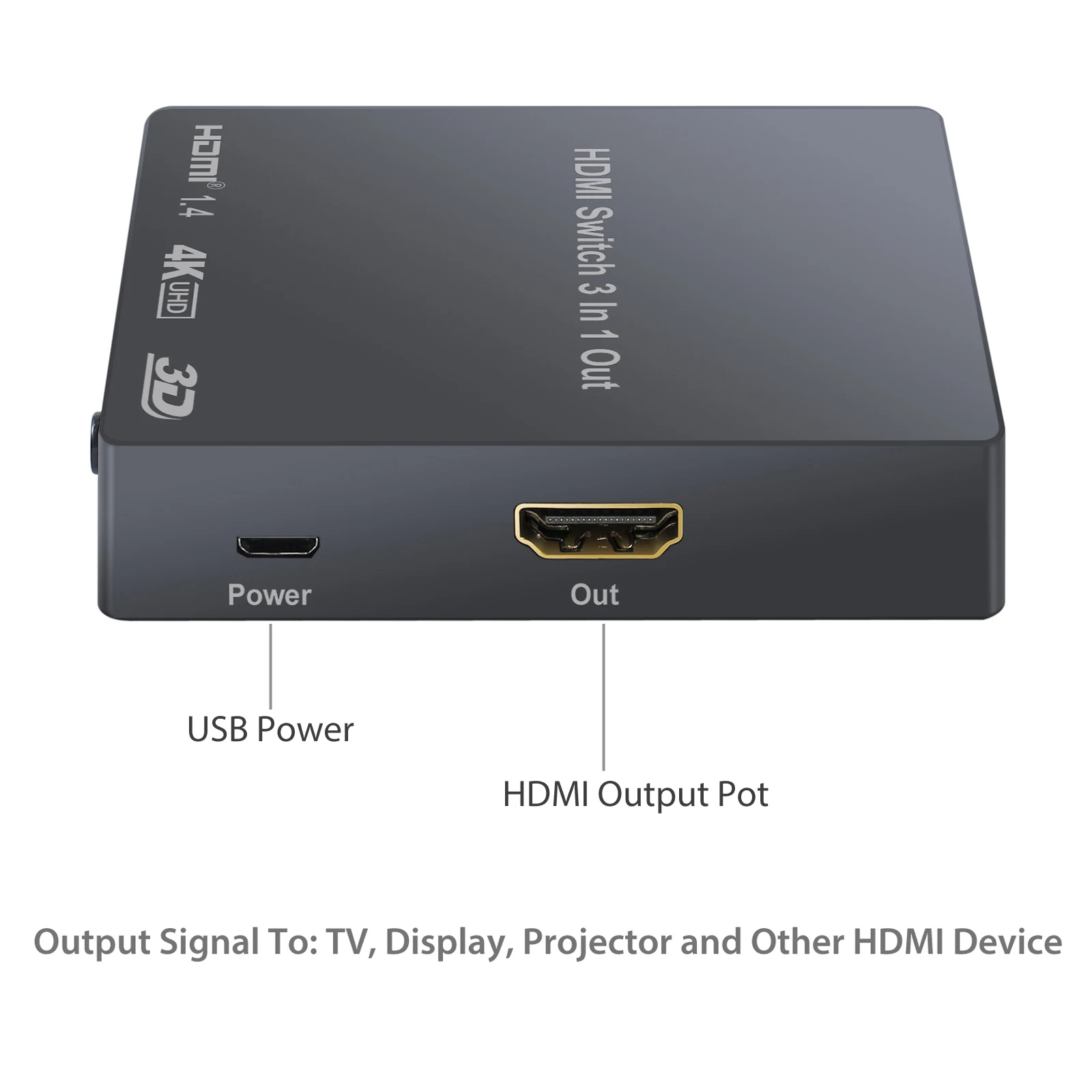 Neoteck 3 порта HDMI Коммутатор концентратор в 1 с ИК пультом поддержки 4K 3D для Blu Ray DVD PS3