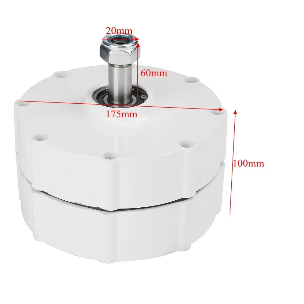 Низкие обороты постоянный магнит генератор 48V 600W 500W ac PMG 12V 24V набор «сделай сам» для gerador де Энергия