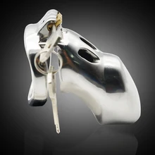 Newest breathable metal cock cage stainless steel male chastity device penis bondage lock arc cockring cages sex toys for men Newest breathable metal cock cage stainless steel male chastity device penis bondage lock arc cockring cages sex toys for men