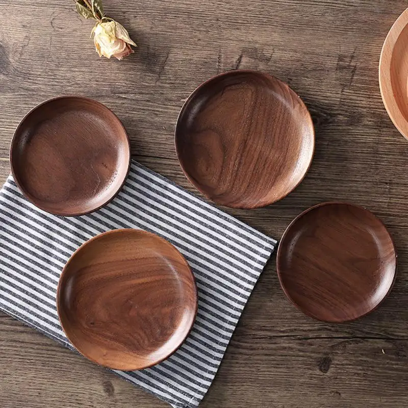 

Wooden Plate for Cake Fruit Dessert Serving Trays Creative Wedding Birthday Party Afternoon Tea Tray
