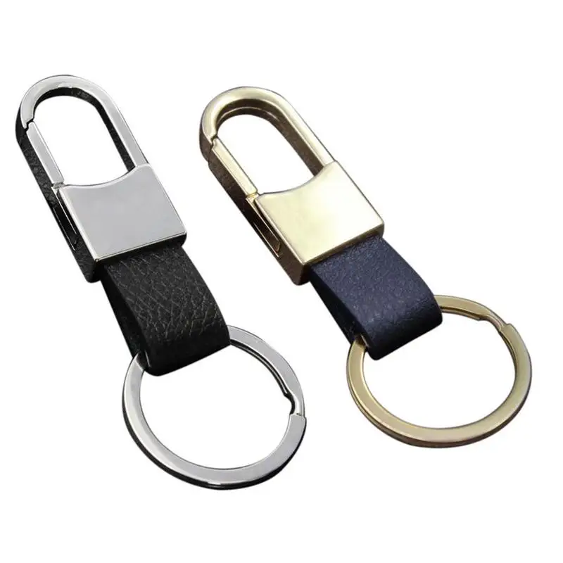 Men Leather Metal Key Buckle Electroplated Key Ring Belt Hookin Key