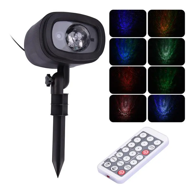 

New Dynamic starry and RGB LED water pattern Waterproof Outdoor Garden Xmas decorative lawn 3 models projector effect moving