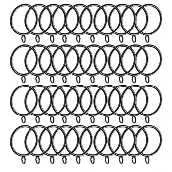 

Promotion! 40 Pack Curtain Rings, 38mm Internal Diameter Curtains Rings Hanging Rings for Curtains and Rods, black