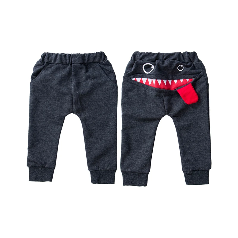 

Toddler Kids Baby Boy Clothes Cartoon Harem Pants Spring Autumn Pure Long Pants Bebe Boy Big Mouth Monster Style Trousers Modis