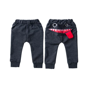 

Toddler Kids Baby Boy Clothes Cartoon Harem Pants Spring Autumn Pure Long Pants Bebe Boy Big Mouth Monster Style Trousers Modis