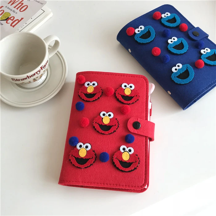 

SIXONE Notebook Thickening Cartoon Sesame and Street Kawaii Big Eye Looseleaf Notebook Notepad Creative Gift Stationery Diary