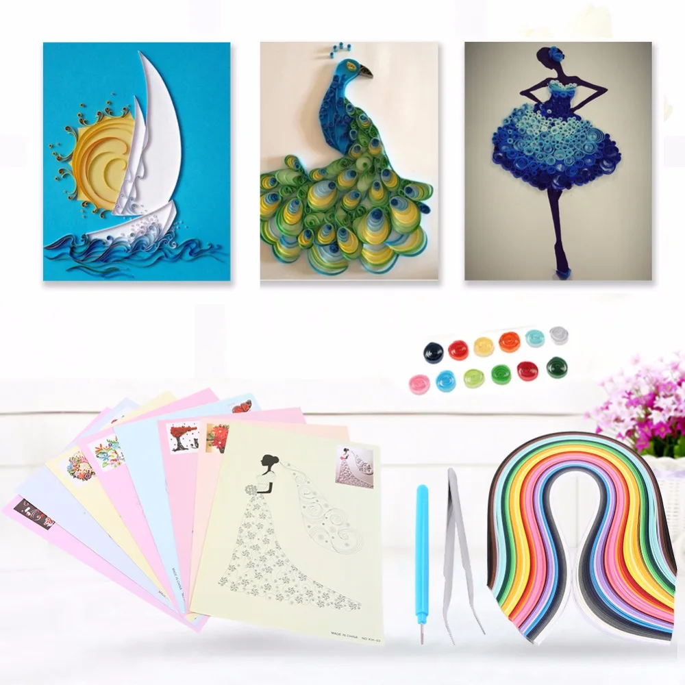 

6 In 1 DIY Paper Quilling Creation Paper Craft Paper Quilling Tools Set Collection DIY Decoration Pressure Relief Gift Manualida