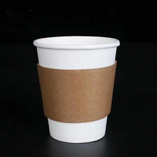 Download 500pcs Coffee Cup Sleeves White Brown Disposable Cup Holders Kraft Corrugated Paper Tea Cup Sleeves Anti Scalding Customized Water Bottle Cup Accessories Aliexpress