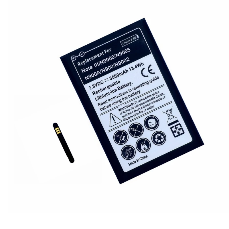 

B800BC Internal for Samsung Galaxy Note 3 Note3 N900 N9002 N9008 N7200 N9008V Rechargeable Battery Accumulator Bateria B800BU