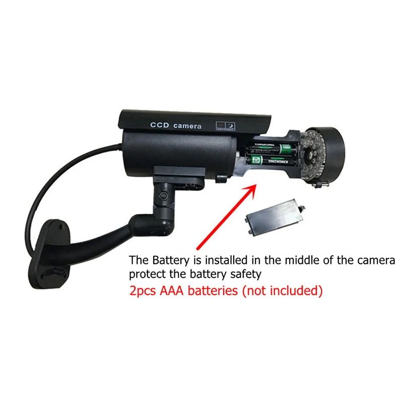  Fake Dummy Camera Bullet Waterproof Outdoor Indoor Security Cctv Surveillance Camera Flashing Red L - 32992433882